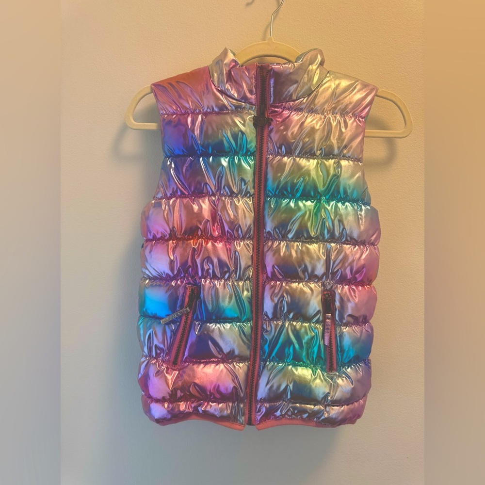 Appaman Apex Puffer Vest Metallic Rainbow, Size 10, never worn